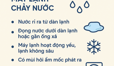 Những lý do khiến máy lạnh chảy nước – Nguyên nhân & Cách khắc phục cùng Điện Lạnh Thoại