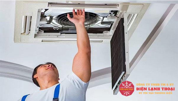 Khắc phục chảy nước điều hòa âm trần do thiếu gas